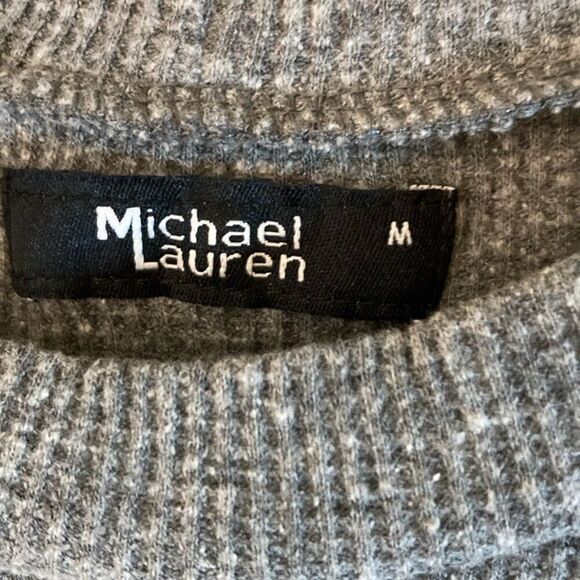 Michael Lauren ML-6589-GTM Lewiston-L/S With Thumbholes Crop Top Size Medium (G7 - Picture 4 of 8